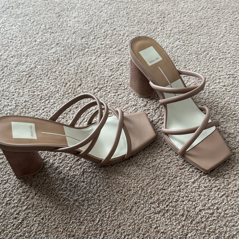 Dolce Vita Tan Strappy Heels